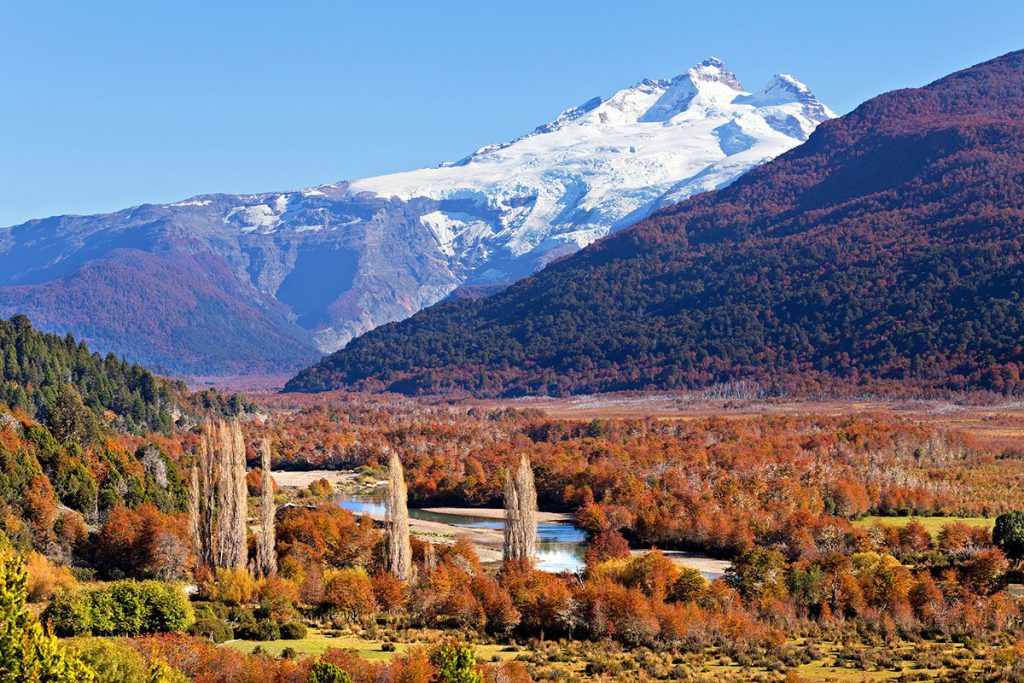 Las Lenas ski resort and Tronador mountain, Argentina