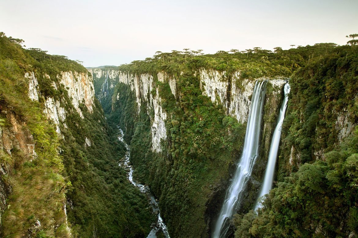 Waterfall in Aparados da Serra National Park, Brazil