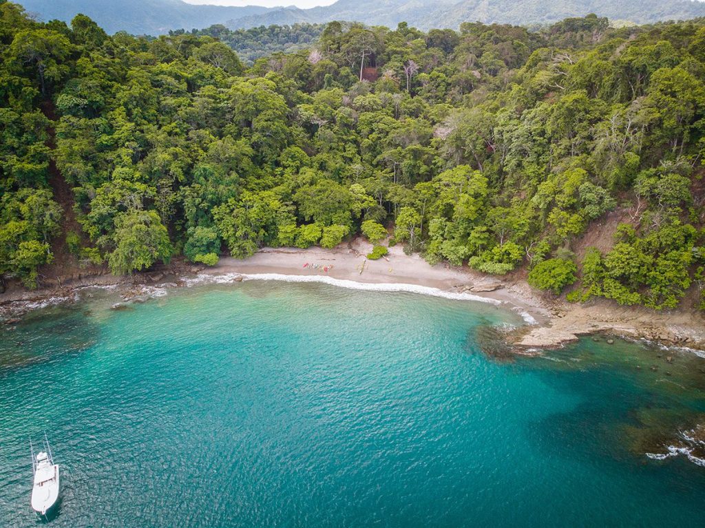 Scenic view of Agujas Beach in Costa Rica