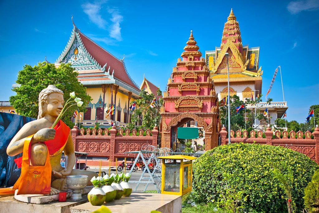 Wat Ounalom Pagoda in Phnom Penh, Cambodia