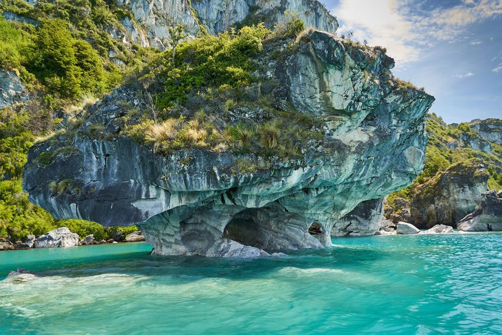 Marble Caves in General Carrera Lake, Chile