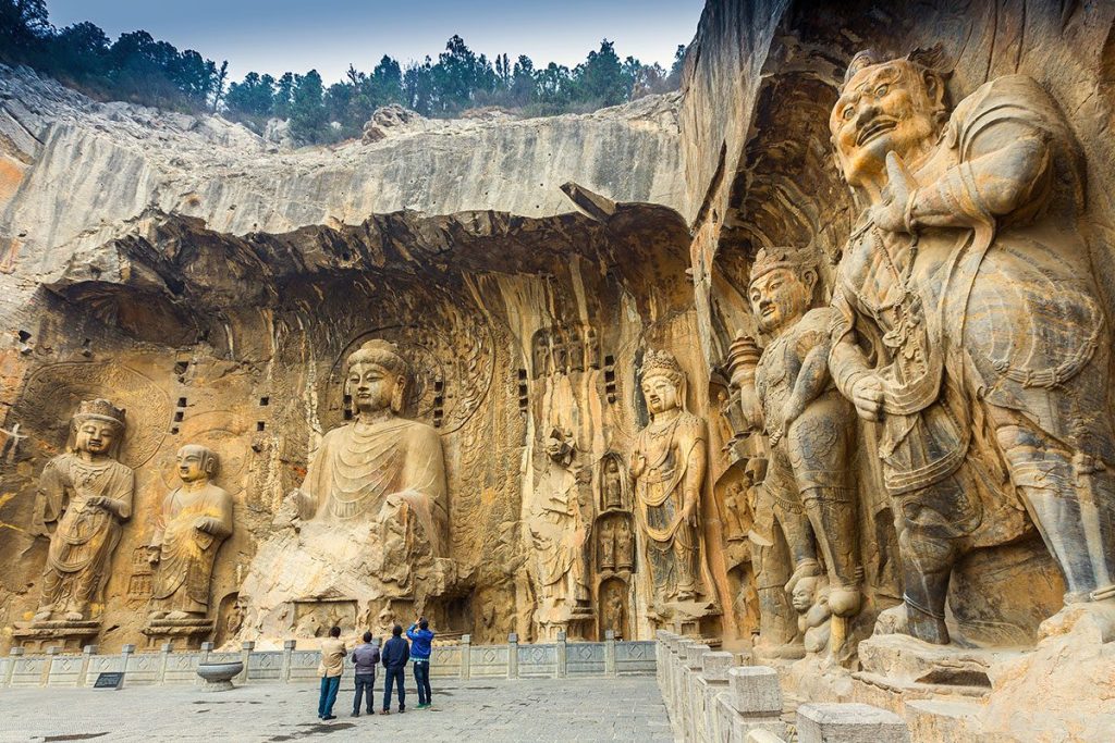 Buddha figures at Longmen Grottoes