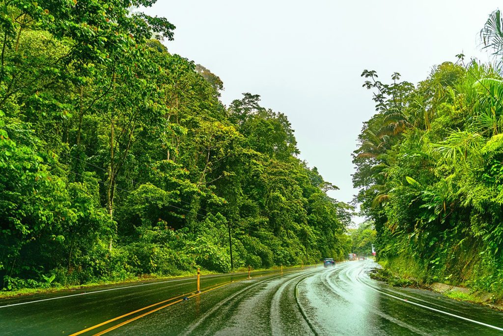 Rainforest Road in Heredia province, Costa Rica