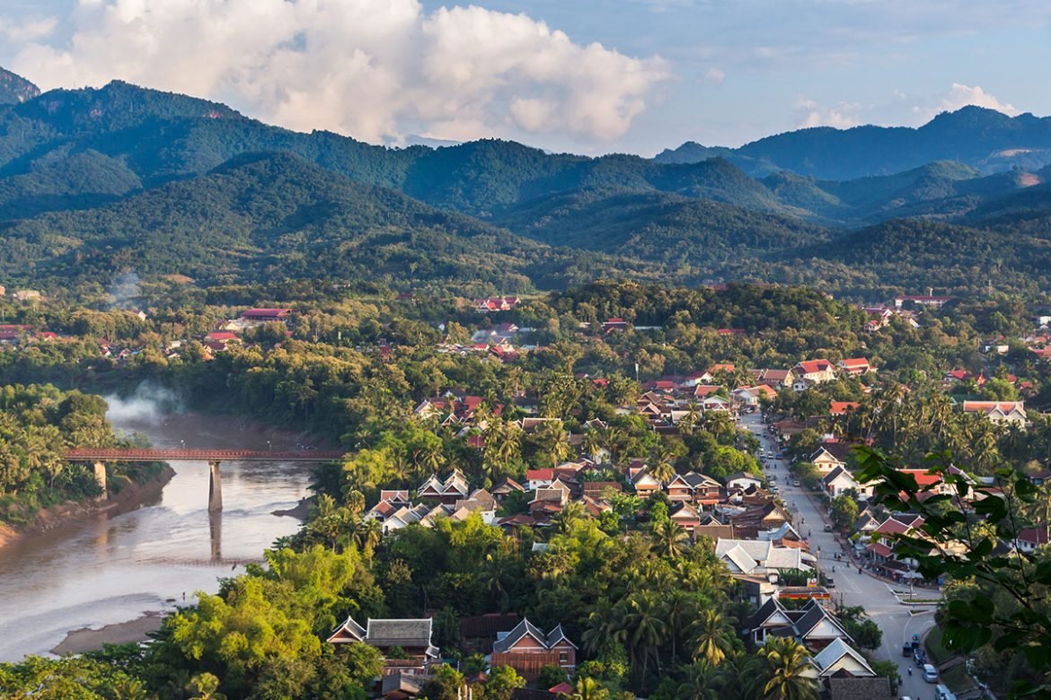 Viewpoint and landscape in Luang Prabang, Laos.