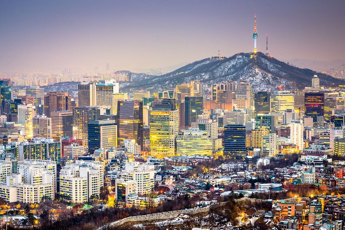 Seoul,,South,Korea,City,Skyline. Seoul, South Korea city skyline