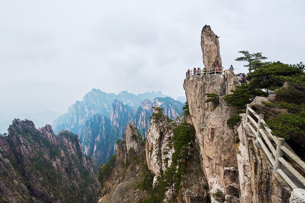 Scenic view of Huangshan Mountain, China