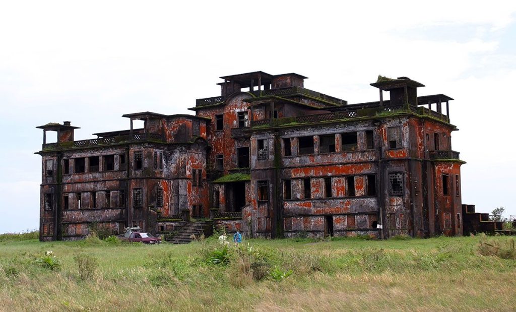 Abandoned Bokor Palace hotel in Bokor Hill station, Cambodia