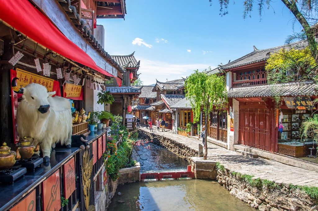 Scenic view of the Old Town of Lijiang, China