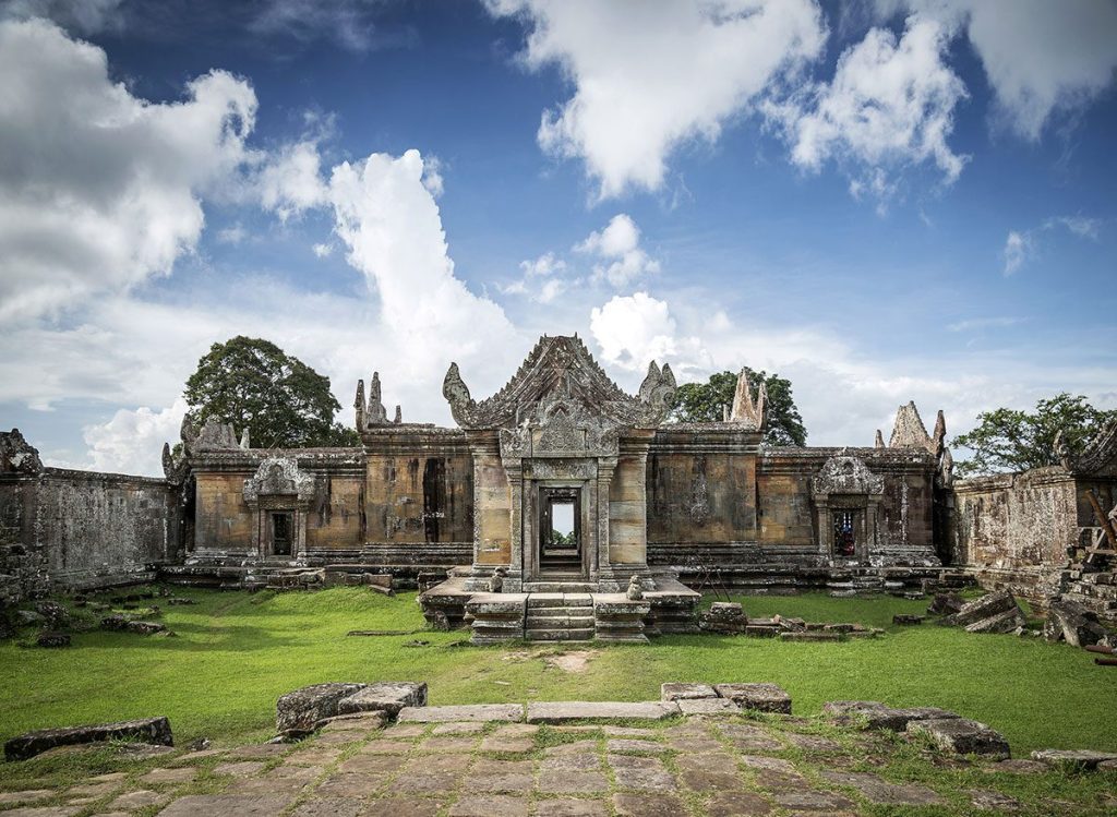 Preah Vihear ancient Khmer temple ruins in Cambodia