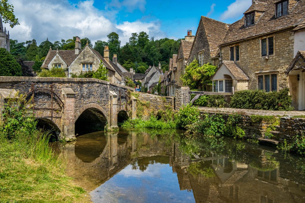 Castle Combe village in Cotswold, England