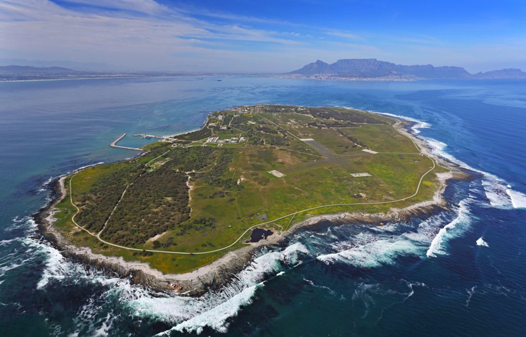 Aerial photo of Robben Island