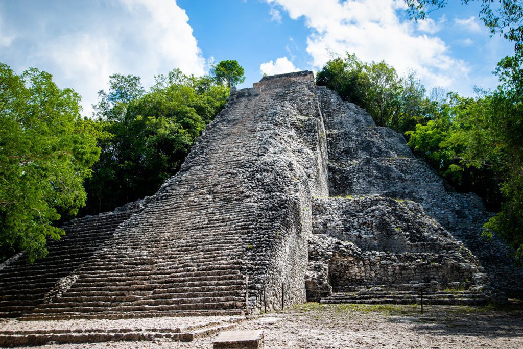 Nohoch Mul pyramid in Coba, Mexico