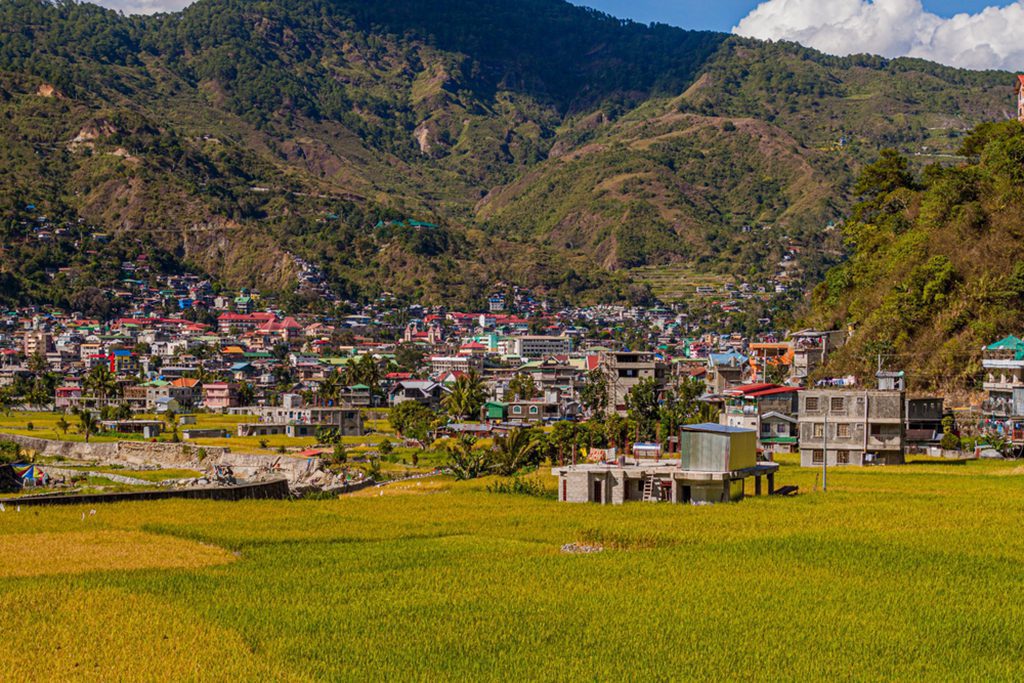 Scenic view of Bontoc town on Luzon Island, Philippines