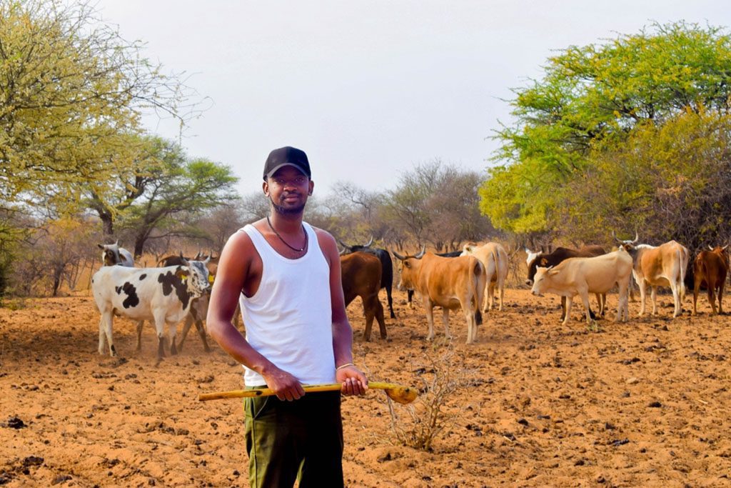 Farmer working on a farm in Northern Namibia