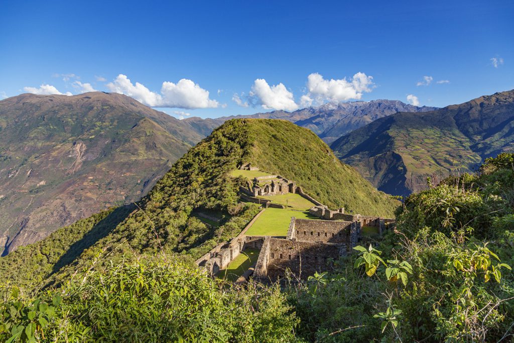 Choquequirao Inca city ruins in Peru
