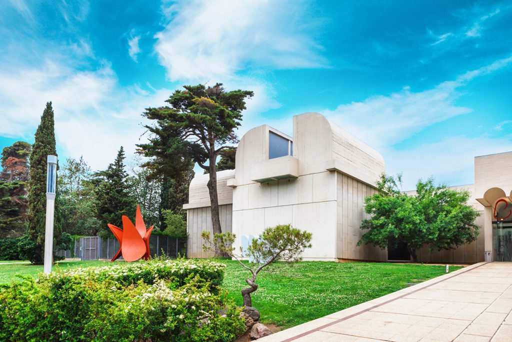 Museum of Modern Art with the Works by Joan Miro in Barcelona, Spain.