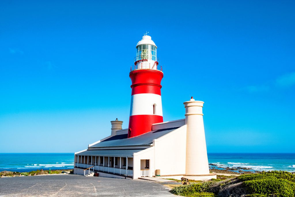 Western Cape lighthouse at Agulhas National Park, South Africa