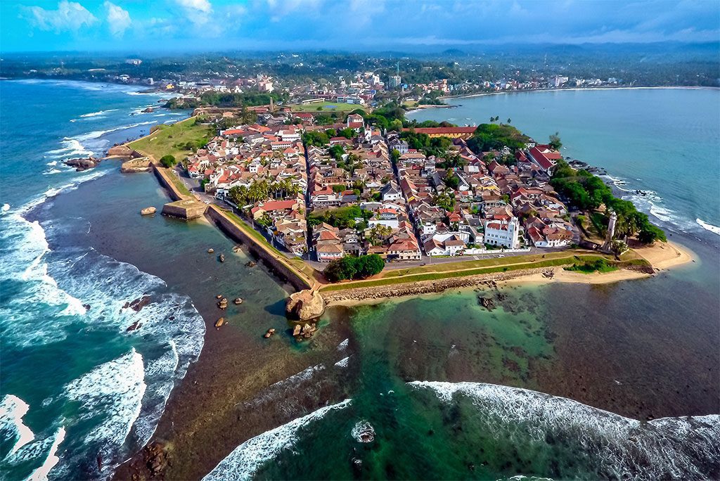Aerial view of Galle Fort, Sri Lanka