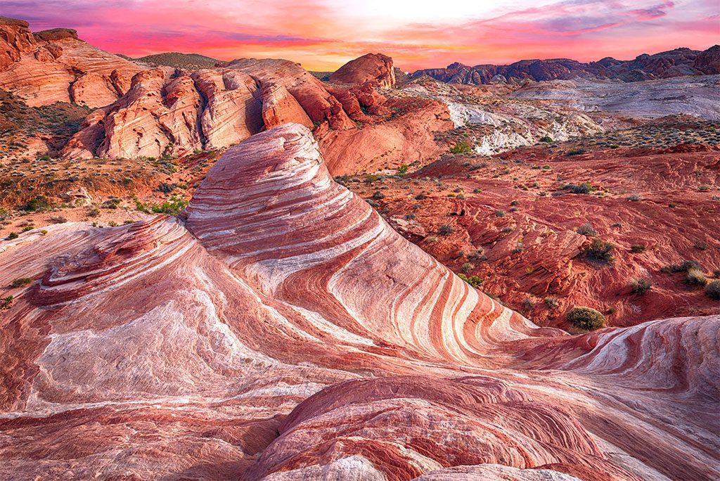 The Fire Wave rock formation in Valley of Fire State Park