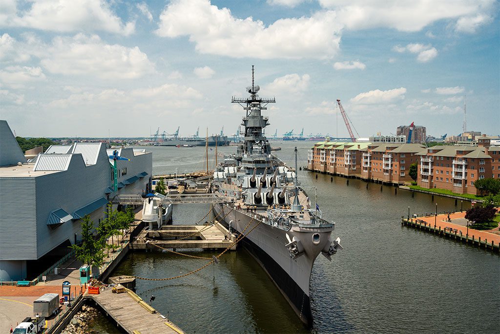 Battleship USS Wisconsin in Norfolk, Virginia