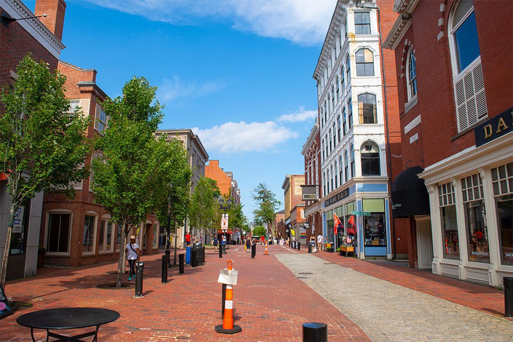 Historic city center of Salem, Massachusetts