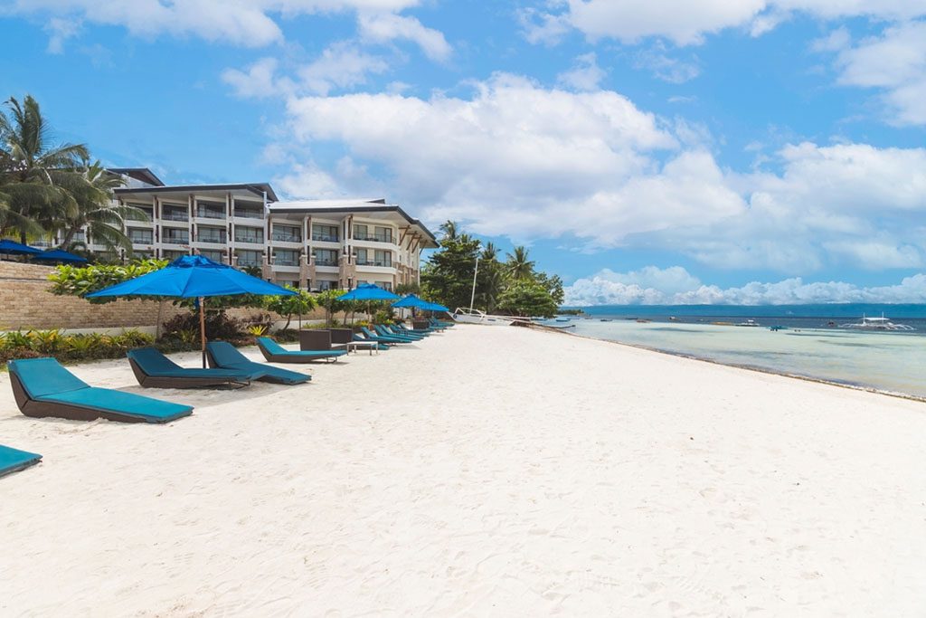 Scenic view of Doljo Beach in Panglao Island, Bohol, Philippines