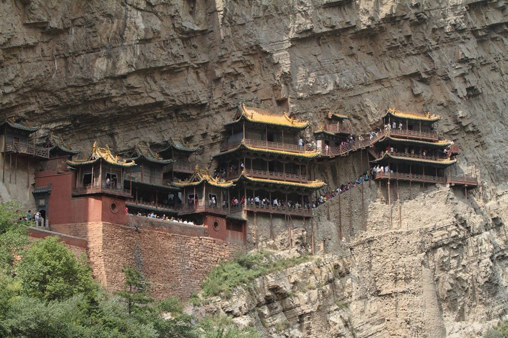 The Hanging Monastery Xuankong Si of Datong in China
