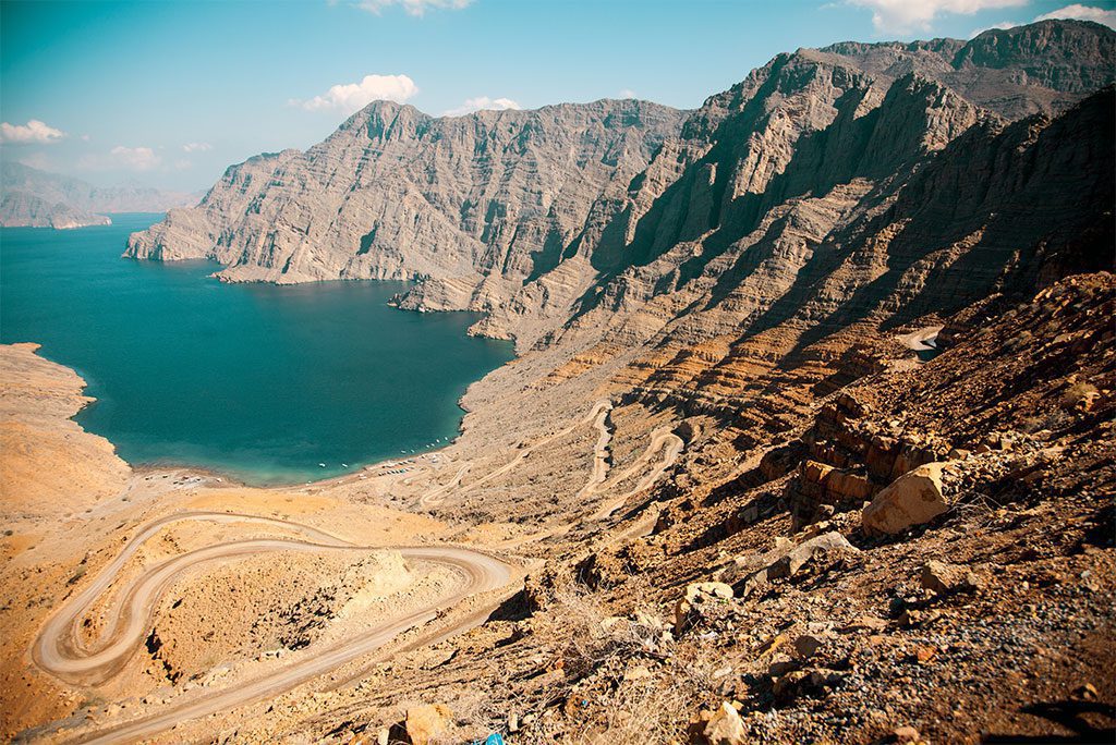 Khor Najd fjord in Musandam peninsula, Oman