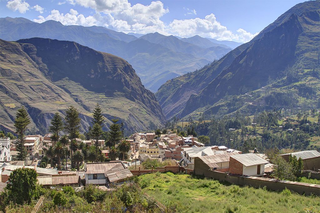 Scenic view of Sorata, Bolivia.