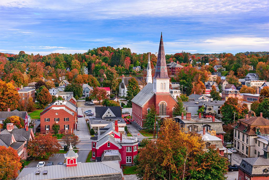 Montpelier, Vermont, USA skyline.