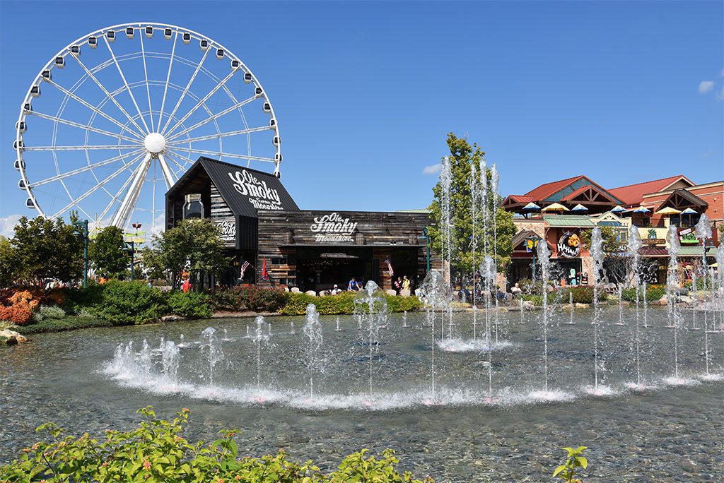 View of Pigeon Forge, Tennessee.