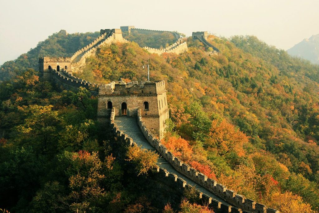 China, Beijing: Great Wall in autumn