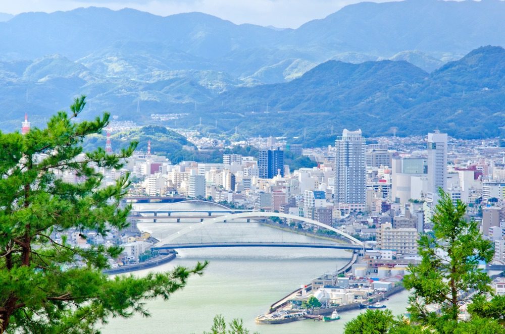 Cityscapes of Kochi city, Shikoku, Japan.