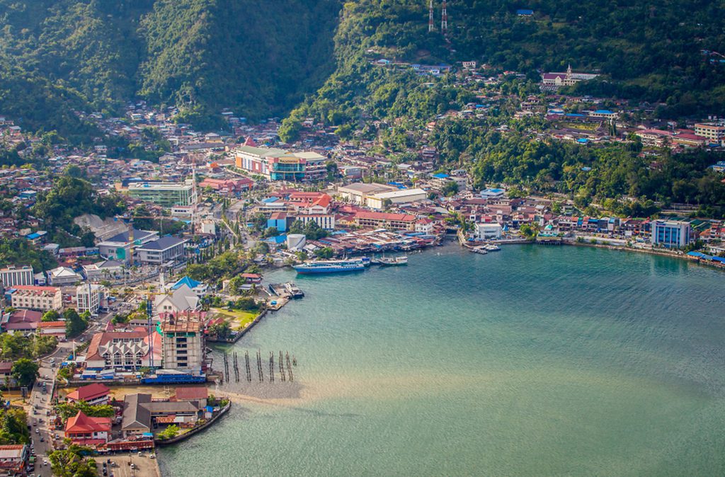 Aerial View of Jayapura City, Papua