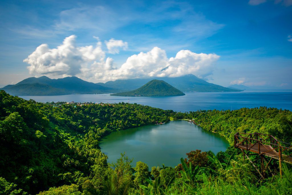 Laguna Lake At Ternate City, Maitara and Tidore Island, North Maluku, Indonesia.
