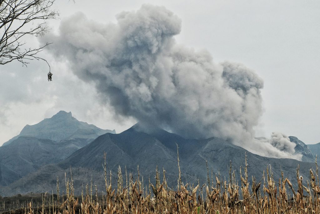 Smoke and Ash from Mount Kelud, East Java