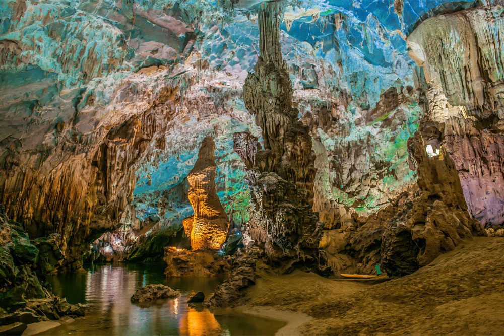 Phong Nha Cave stalactites in Quang Binh Province, Vietnam