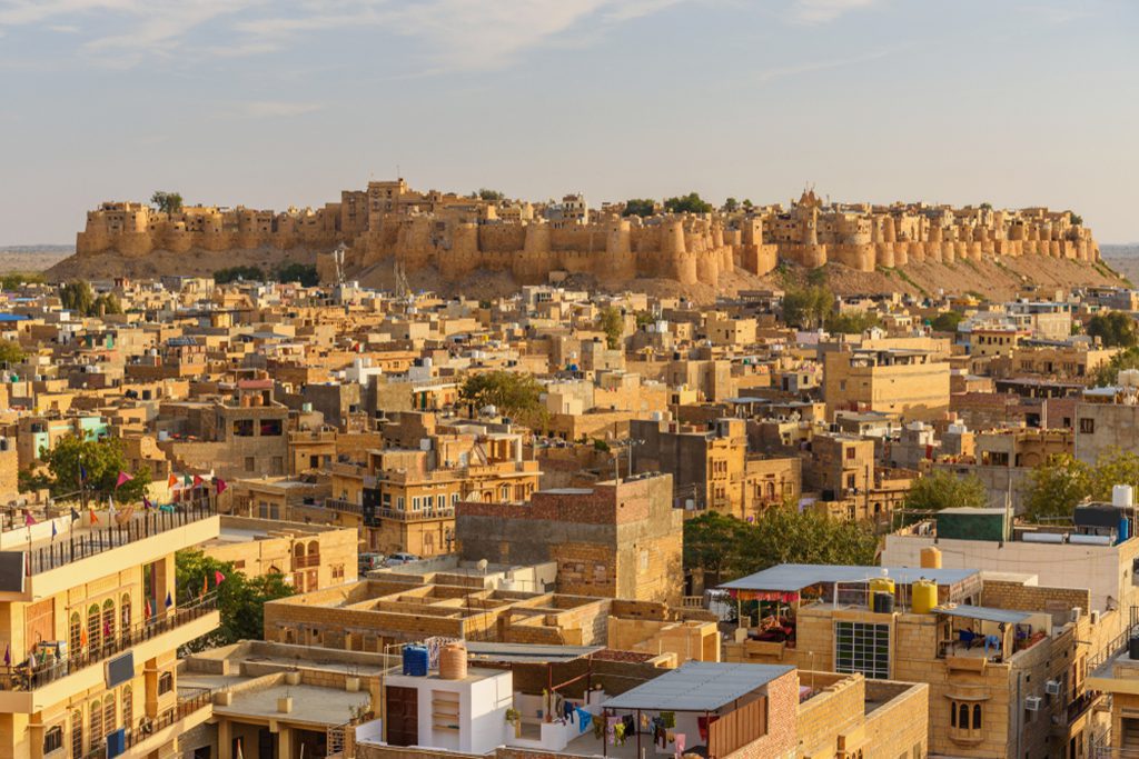 View of Jaisalmer City and Fort in Rajasthan