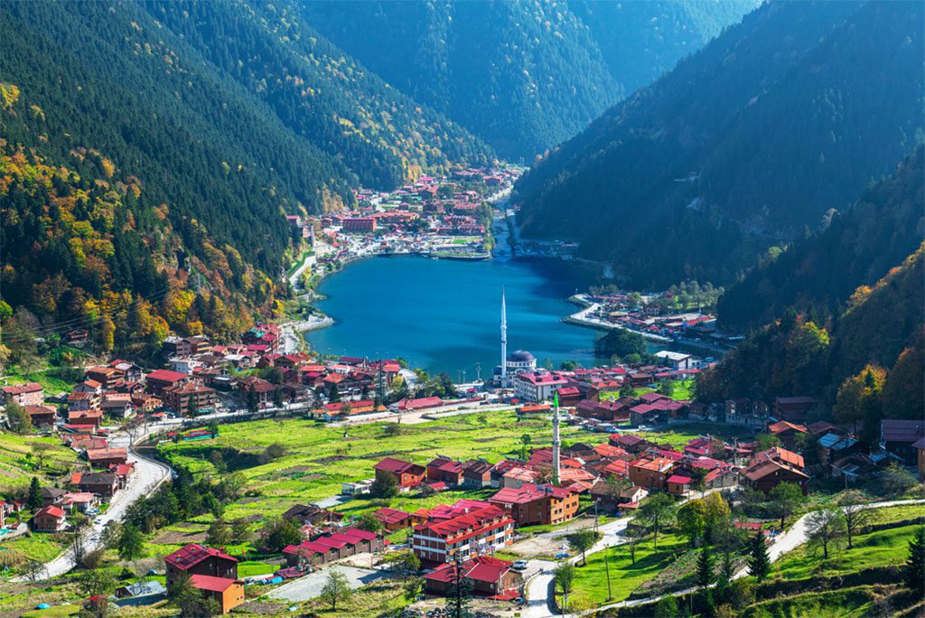 Uzungol mountain village in Trabzon, Turkey