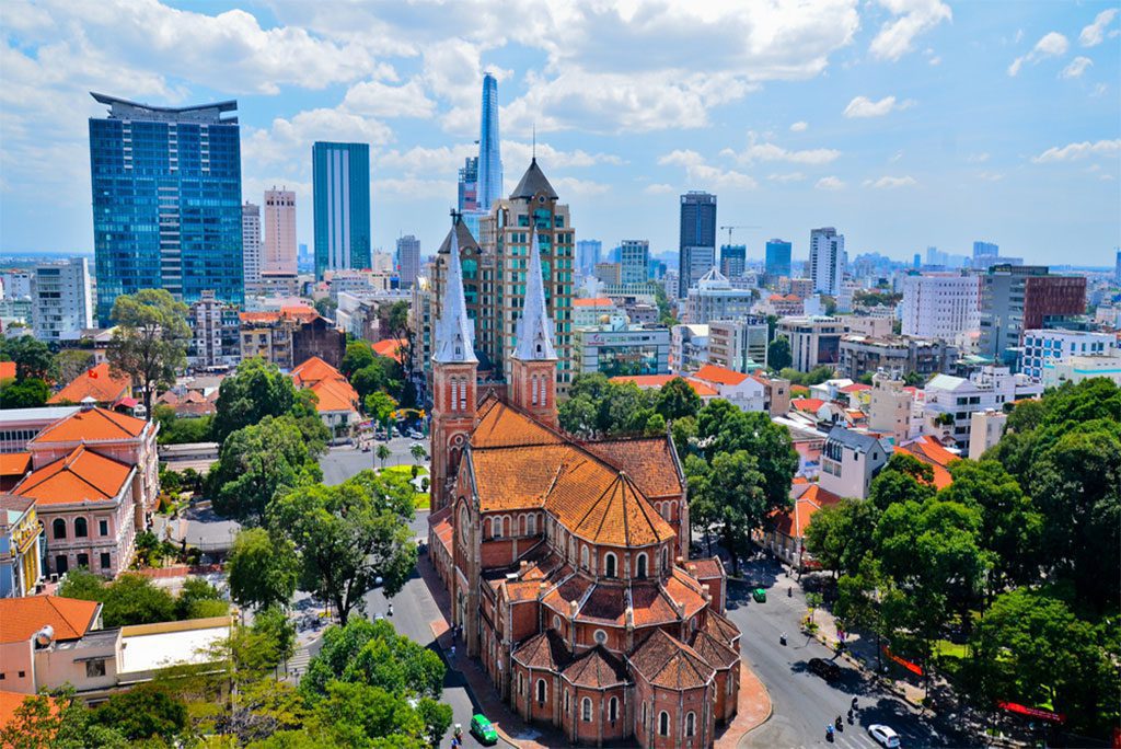 Notre Dame Cathedral in Ho Chi Minh City, Vietnam