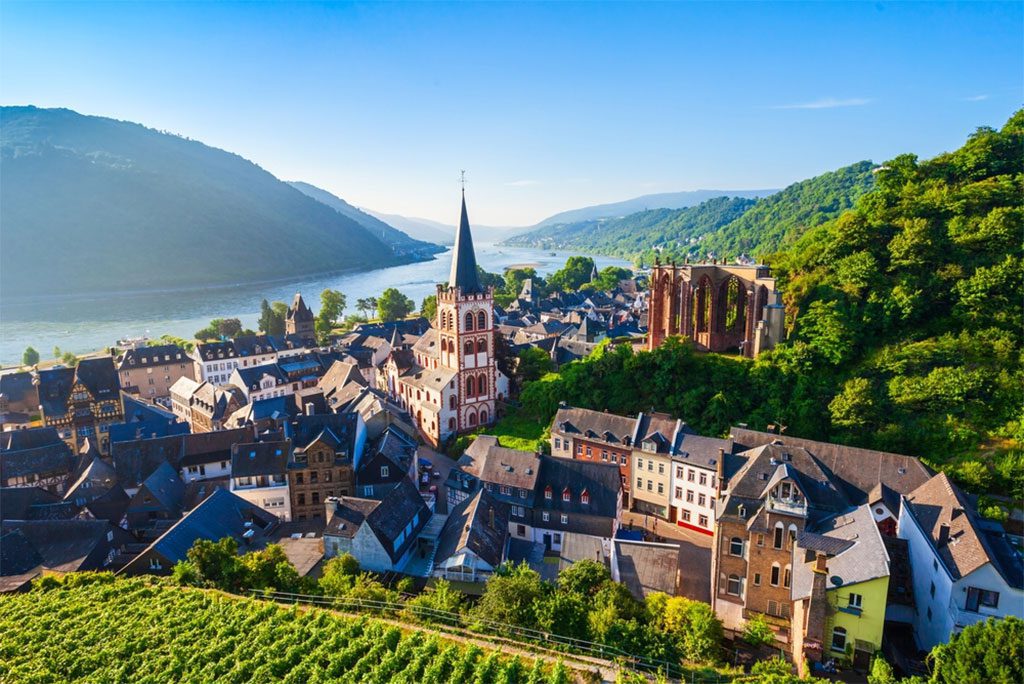 Bacharach town in Rhine valley in Rhineland-Palatinate, Germany