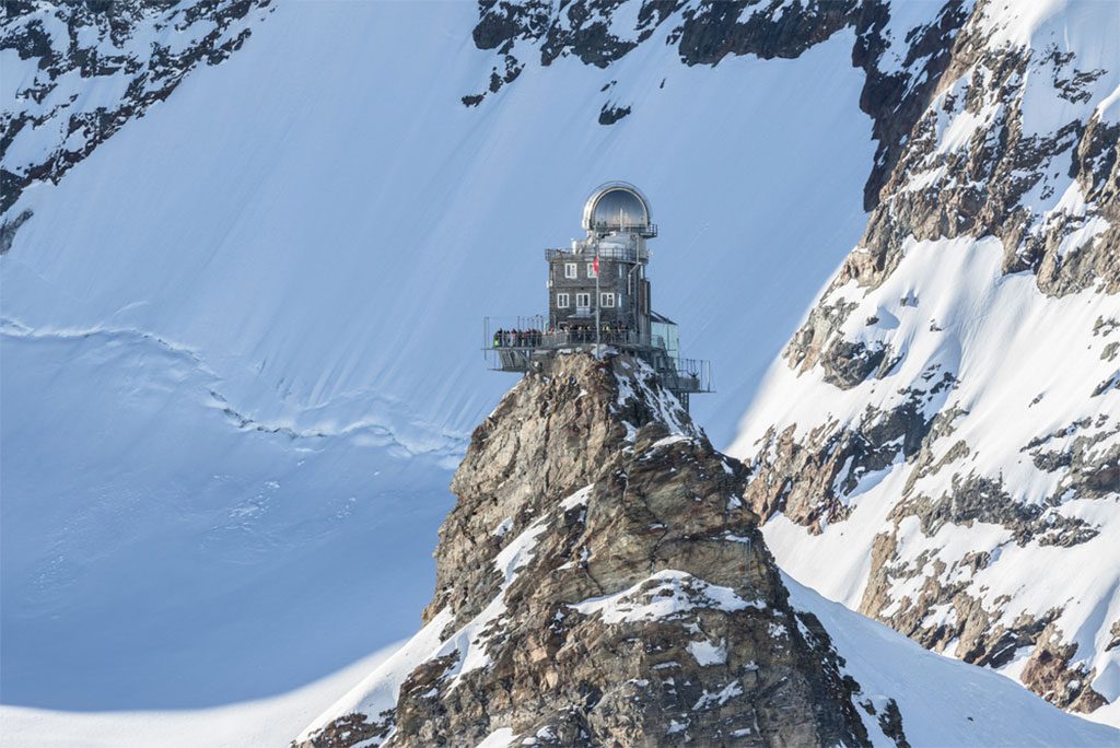View of Sphinx Observatory on Jungfraujoch mountain