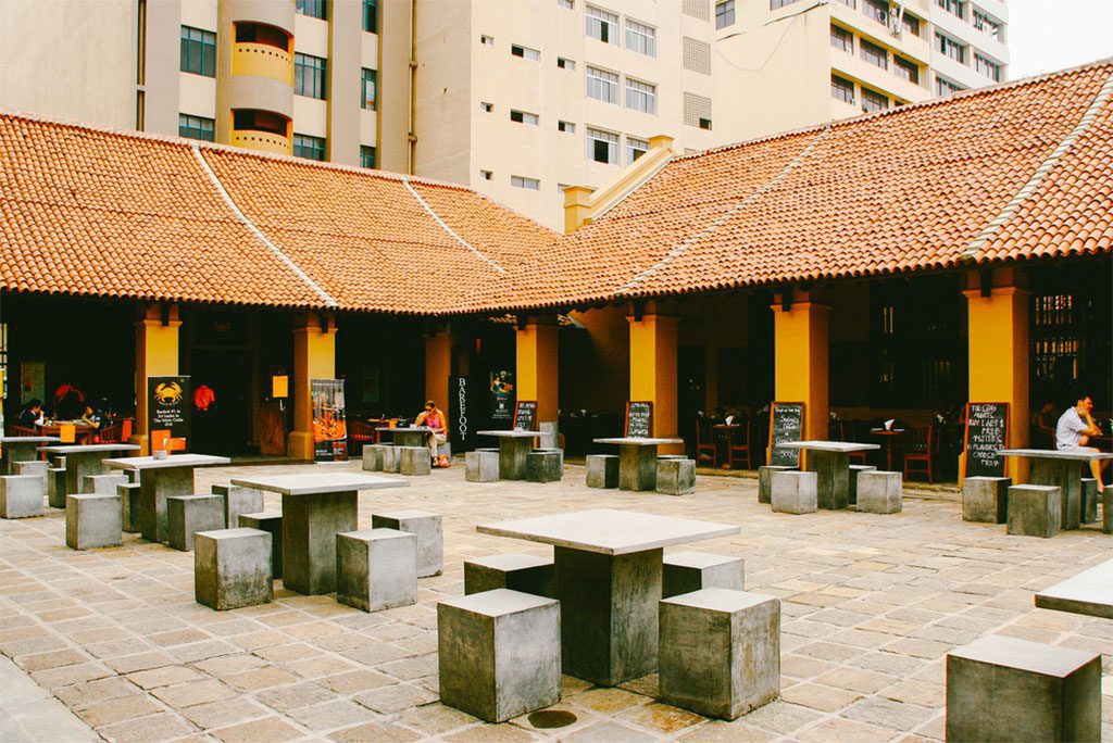 Old Colombo Dutch Hospital courtyard