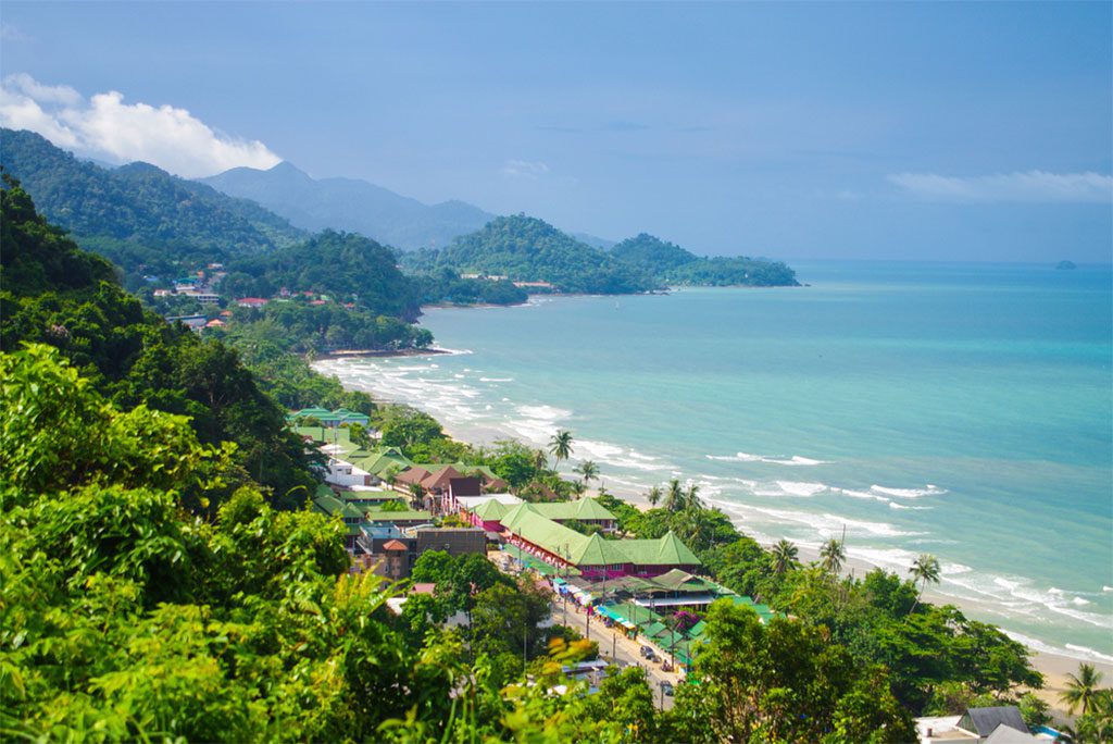 Aerial view of Koh Chang island, Thailand