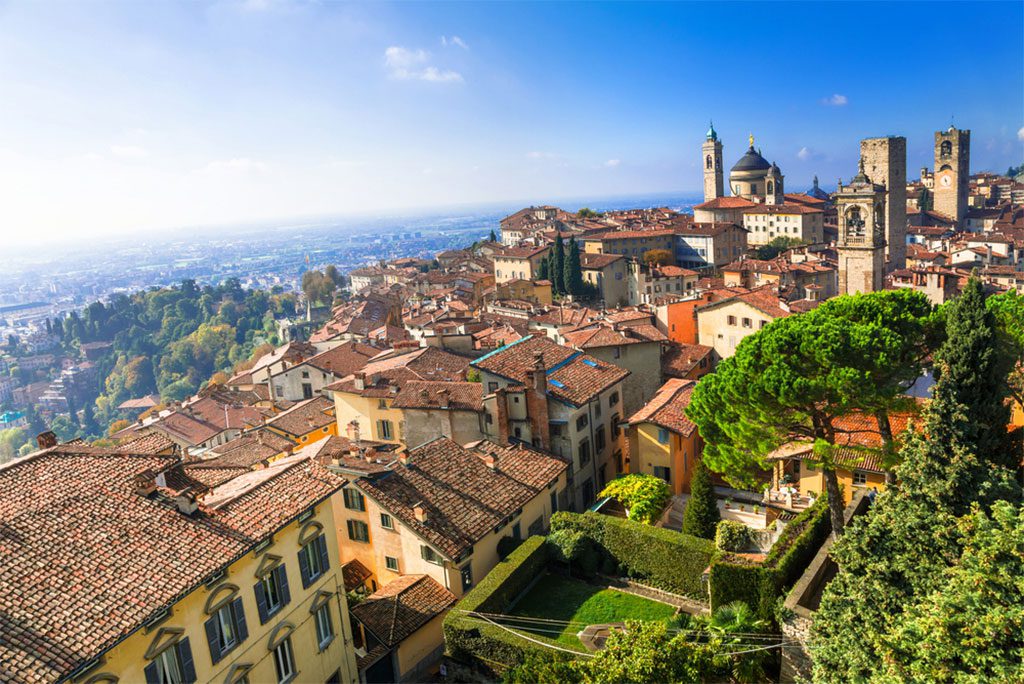 Medieval Upper Bergamo - beautiful town in north Italy
