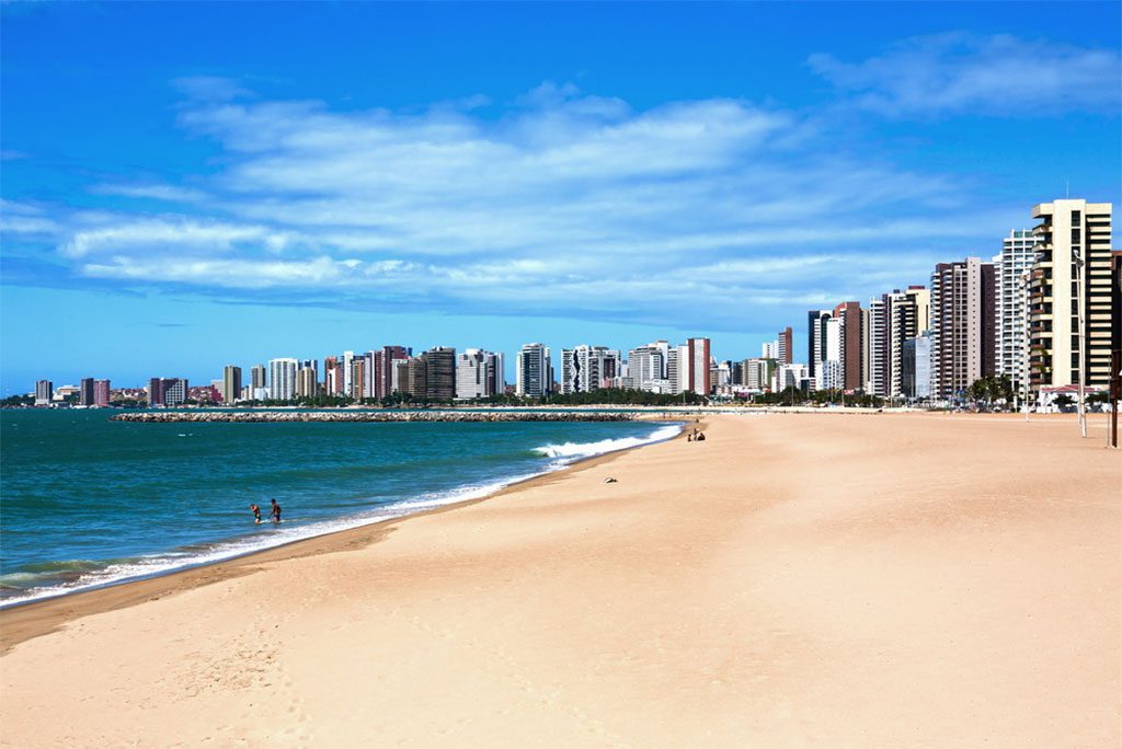 Fortaleza Beach in Ceará State, Brazil.