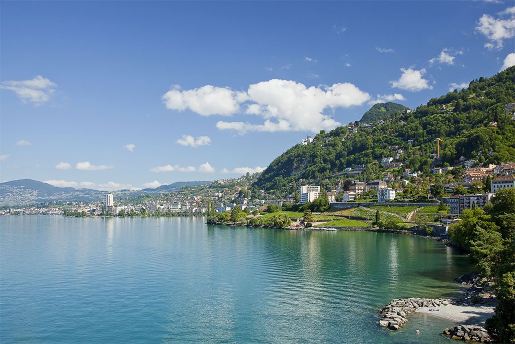 Lake Geneva in Montreux region