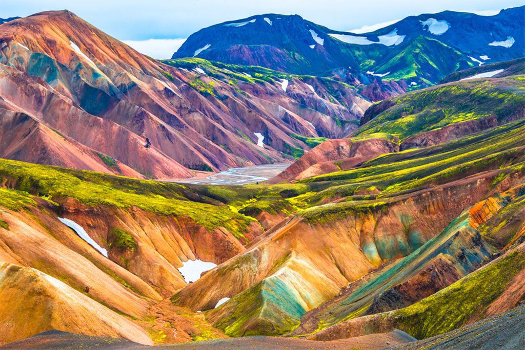 Landmannalaugar volcanic mountains in Iceland.