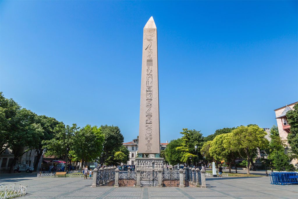 Ancient Egyptian Obelisk of Theodosius in Istanbul, Turkey in a beautiful summer day by Sergii Figurnyi.
