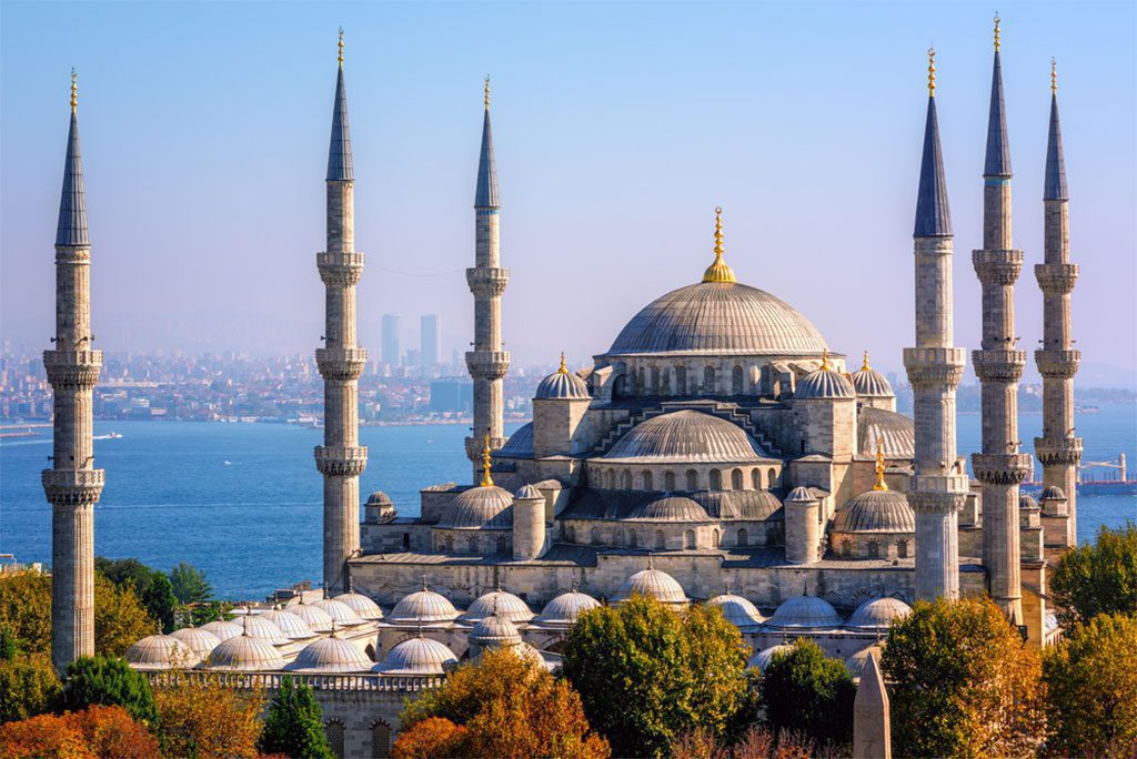 Blue Mosque and Bosporus skyline